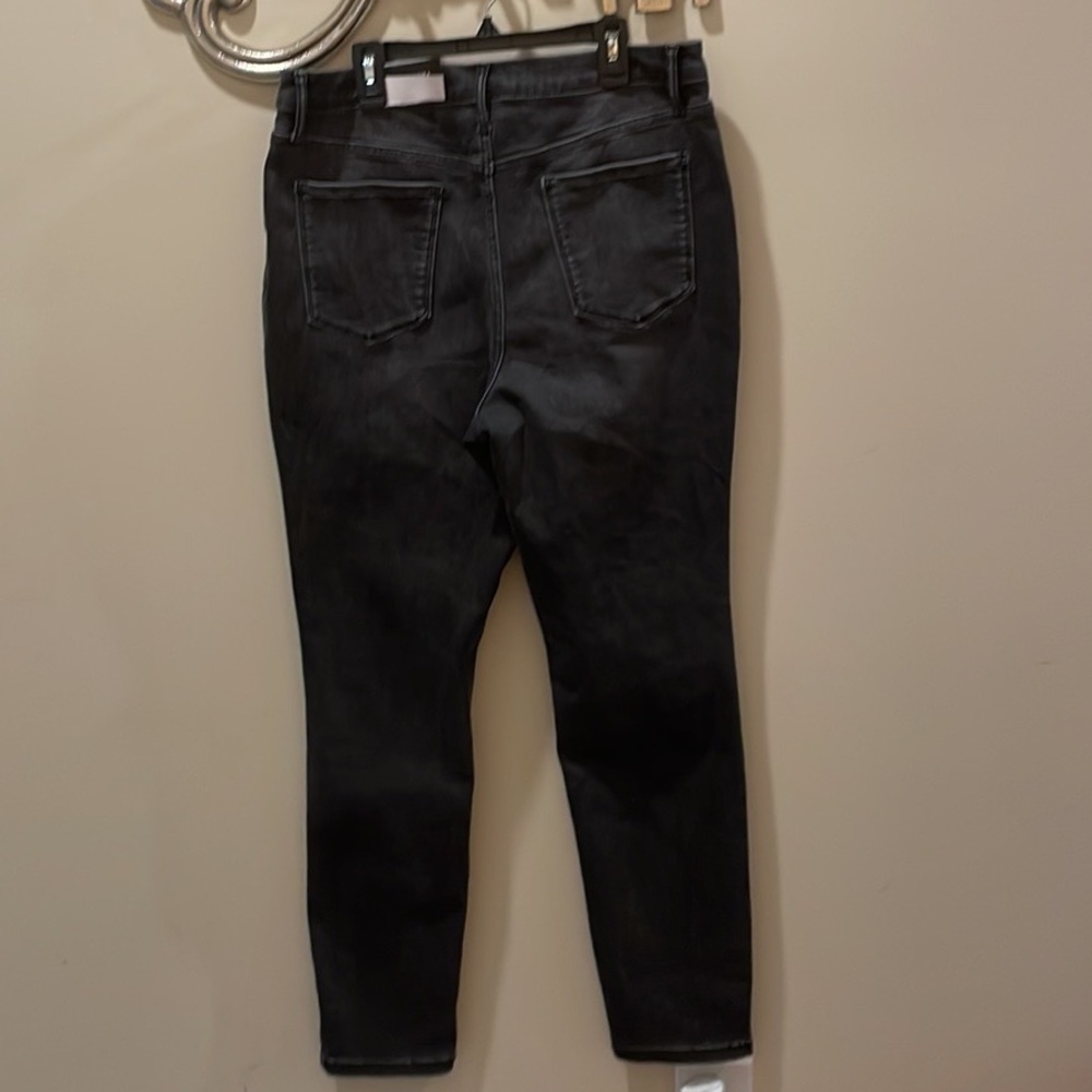 Women’s SIMPLY VERA WANG Stretch High-Waisted Skinny Jeans Grey Gray Short - Picture 2 of 5